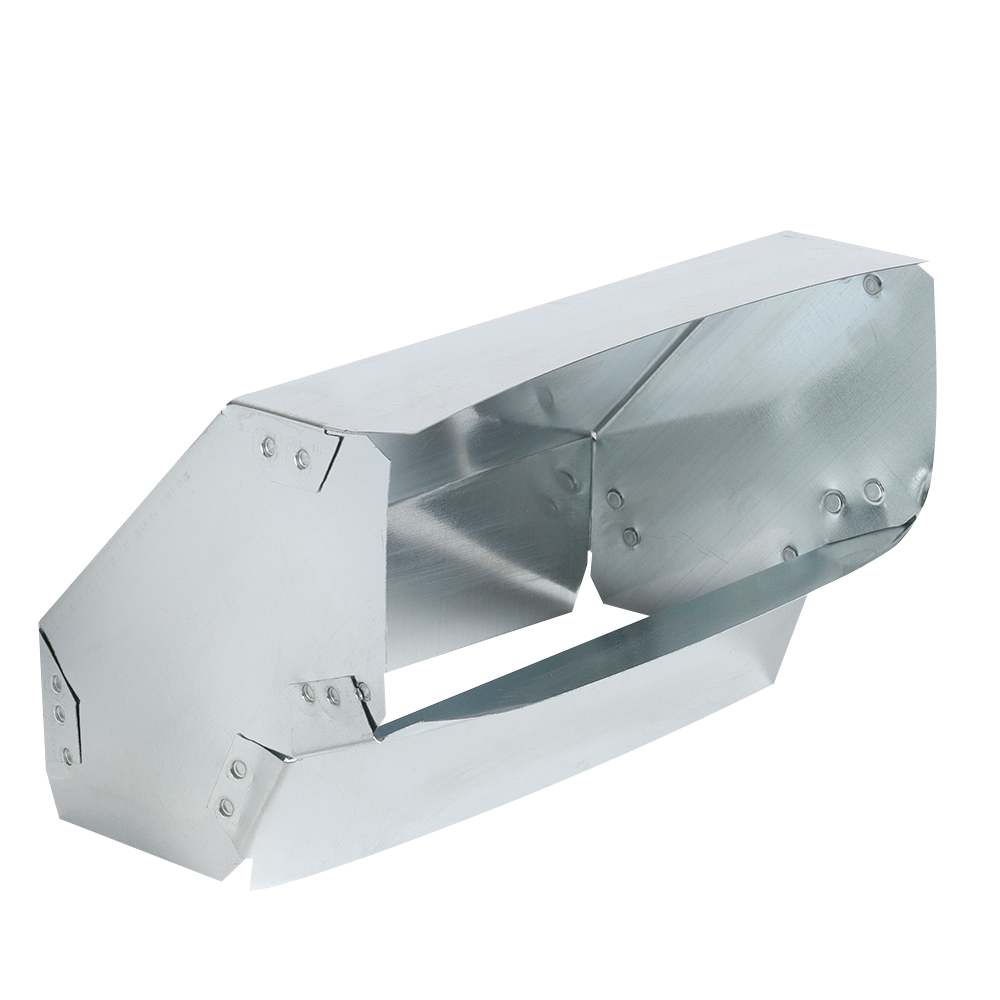 Coude galvanisé court 90° 3 1/4 po x 10 po