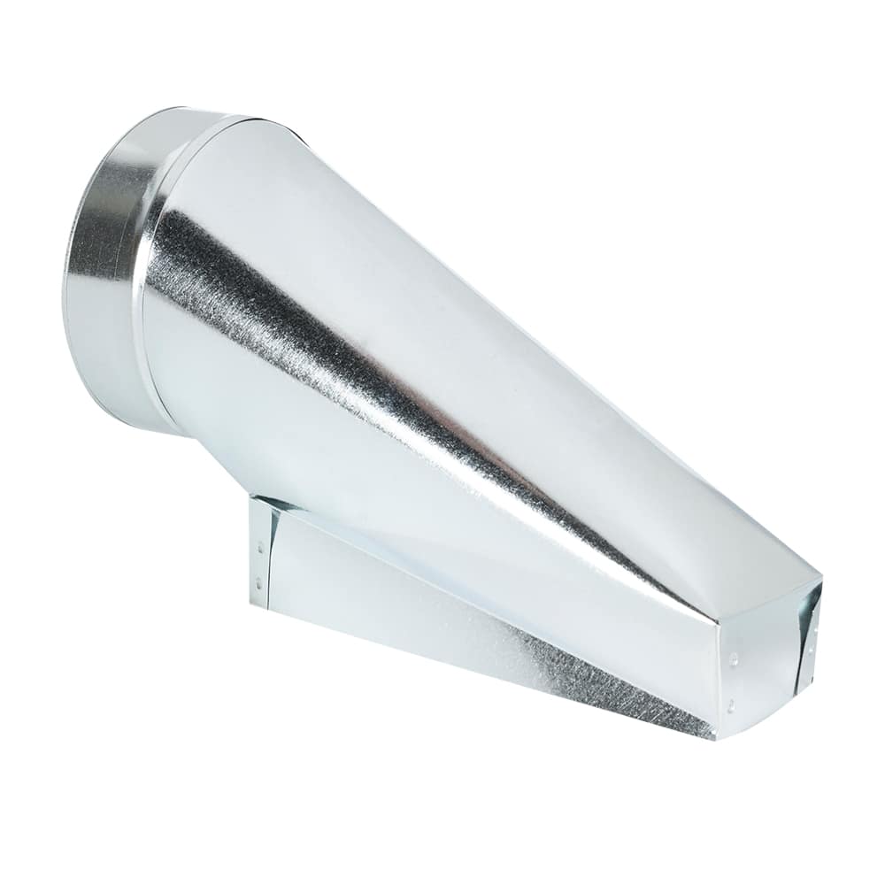 Sortie allongée galvanisée 3 1/4 po x 10 po x 6 po