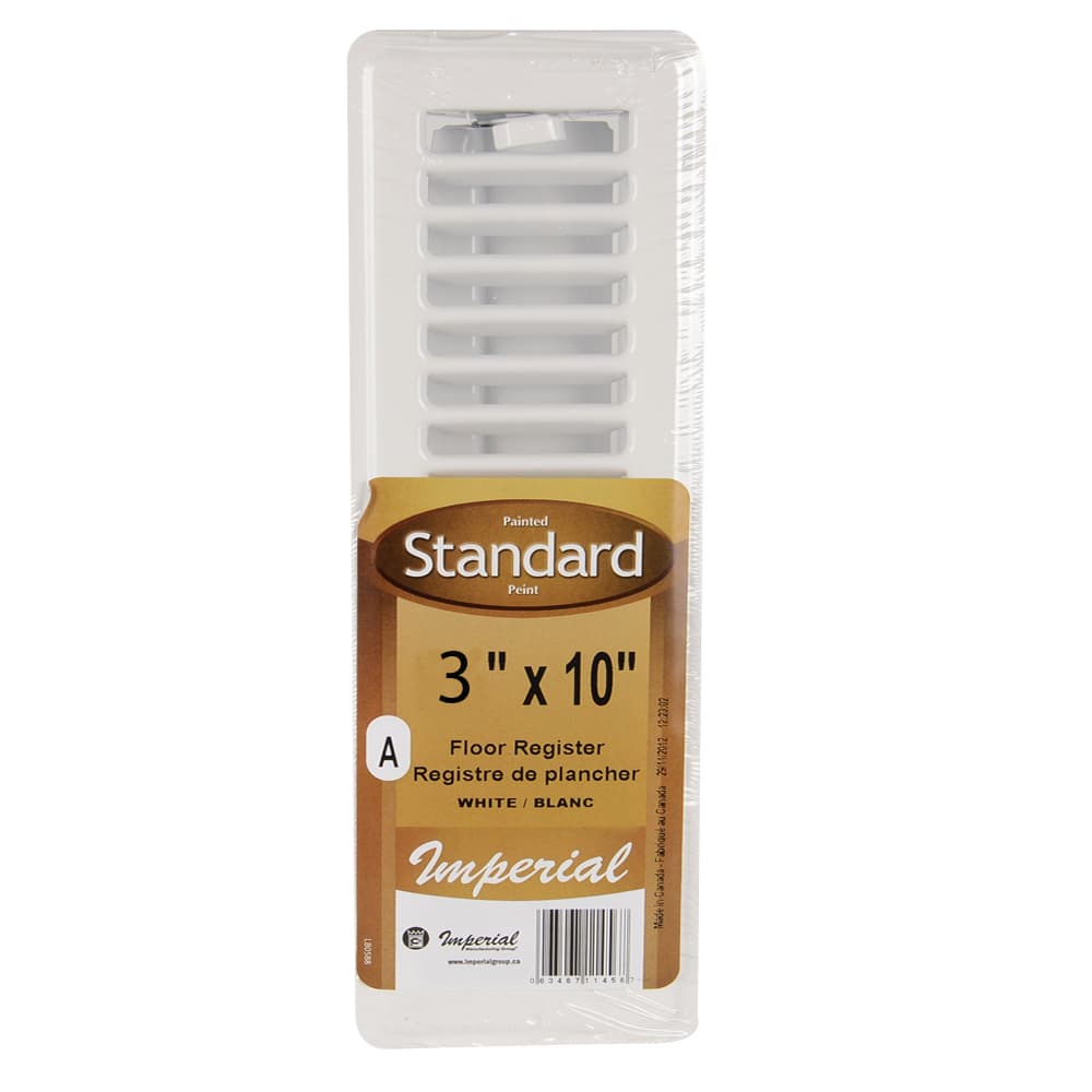Registre de plancher 3 po x 10 po