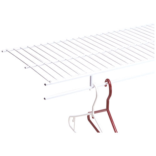 Tablette grillagée portemanteau 12&nbsp;po&nbsp;x&nbsp;6&nbsp;pi