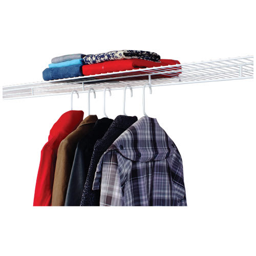 Tablette grillagée portemanteau 16&nbsp;po&nbsp;x&nbsp;6&nbsp;pi