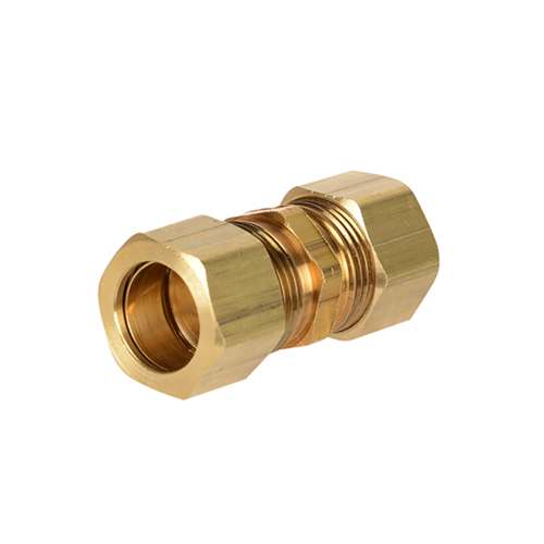 Straight Brass Compression Coupling 1/4 in.