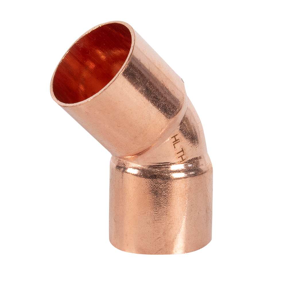 Coude 45° en cuivre 3/4&nbsp;po FxF