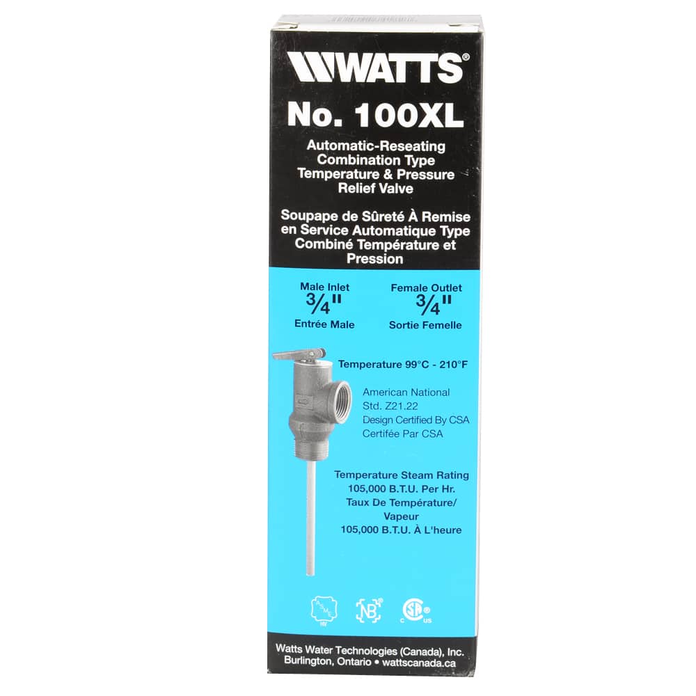 Soupape de sûreté pour chauffe-eau 3/4 po
