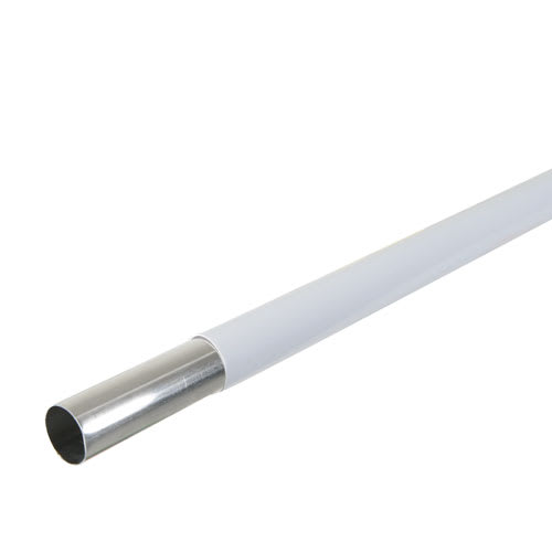 Couvre-tringle de rideau de douche blanc 60 po