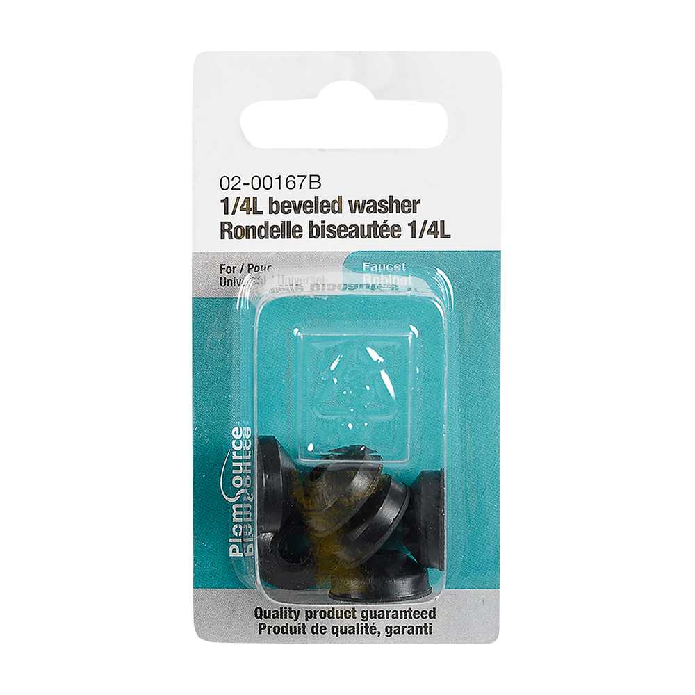 Rondelles biseautées pour robinet 19/32 po (1/4 L) Pqt/6