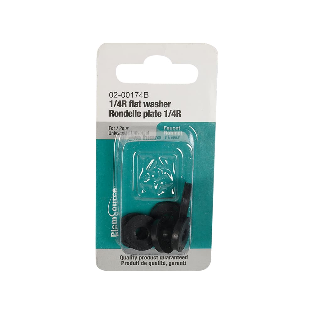 Rondelles plates pour robinet 9/16 po (1/4R) Pqt/6