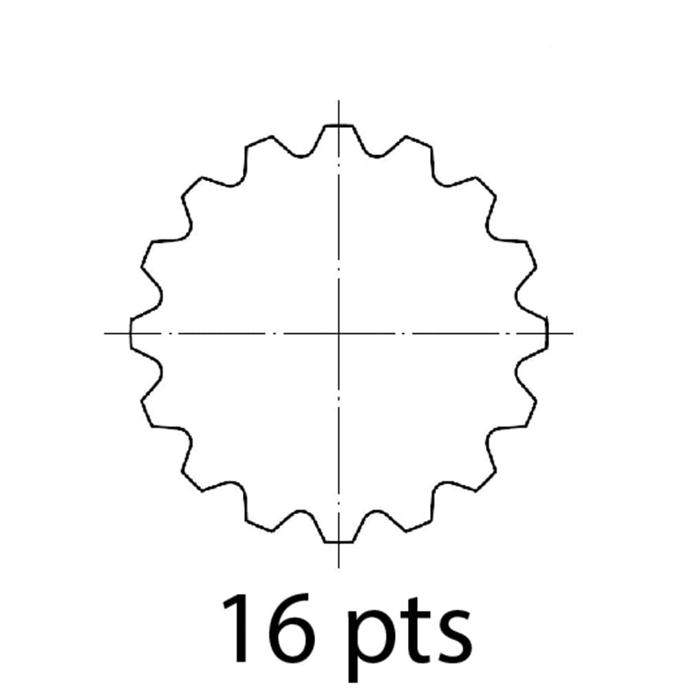Poignée de robinet 16&nbsp;pts