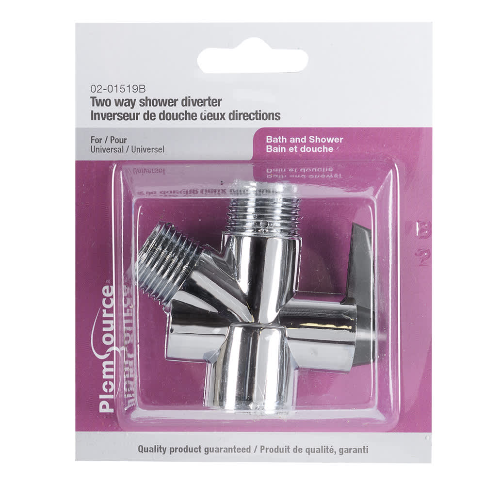 Déviateur de douche en Y chrome