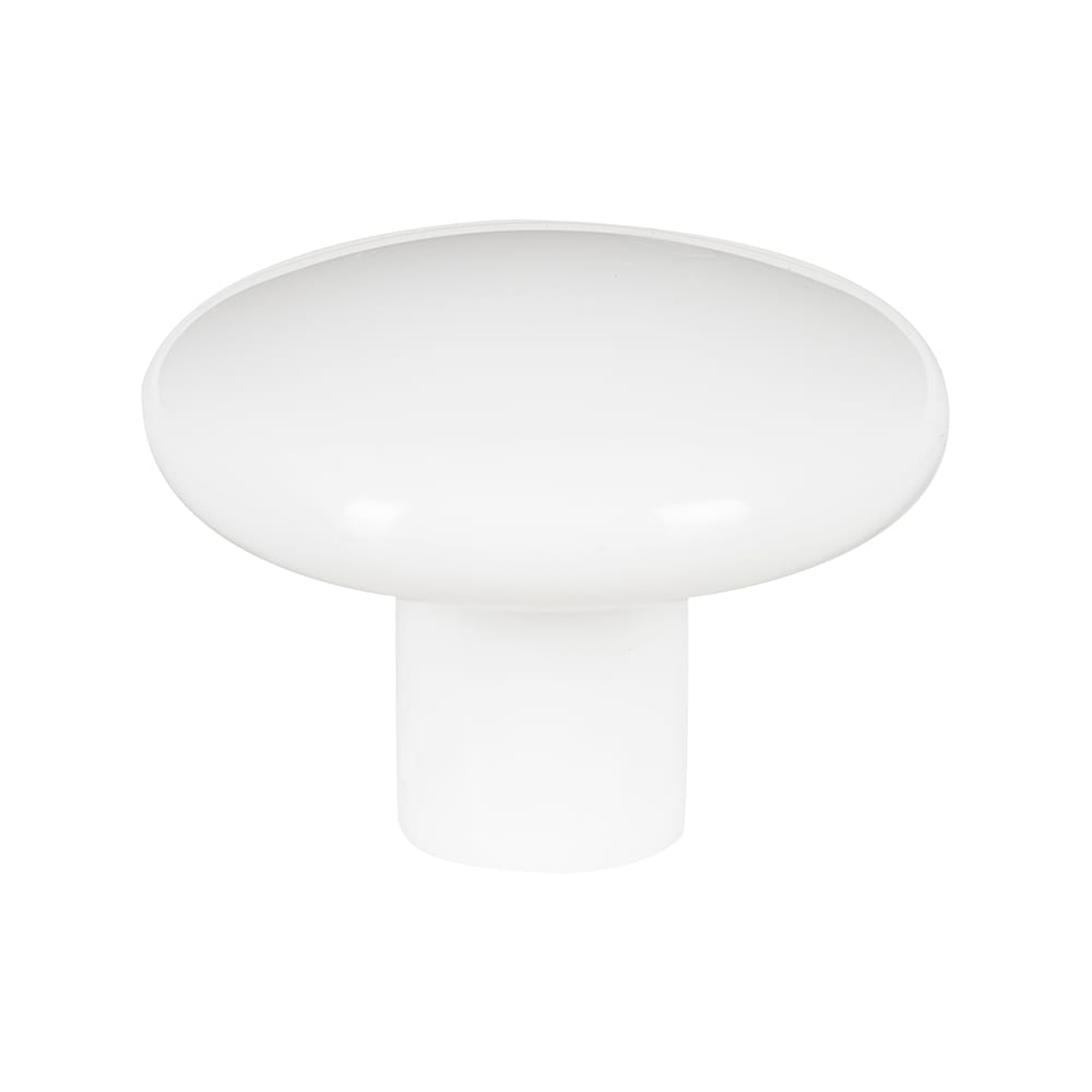Bouton d'armoire en plastique Villeray blanc 34&nbsp;mm