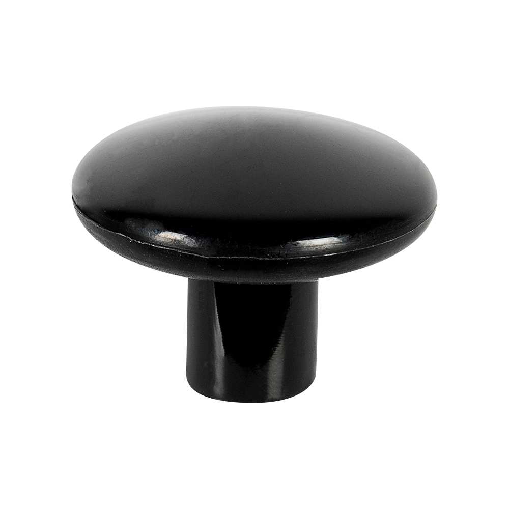 Bouton d'armoire en plastique Villeray noir 34 mm