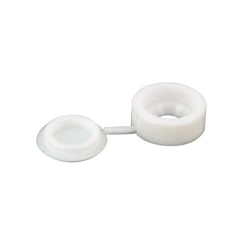 Caches-vis refermable en plastique blancs Pqt/8