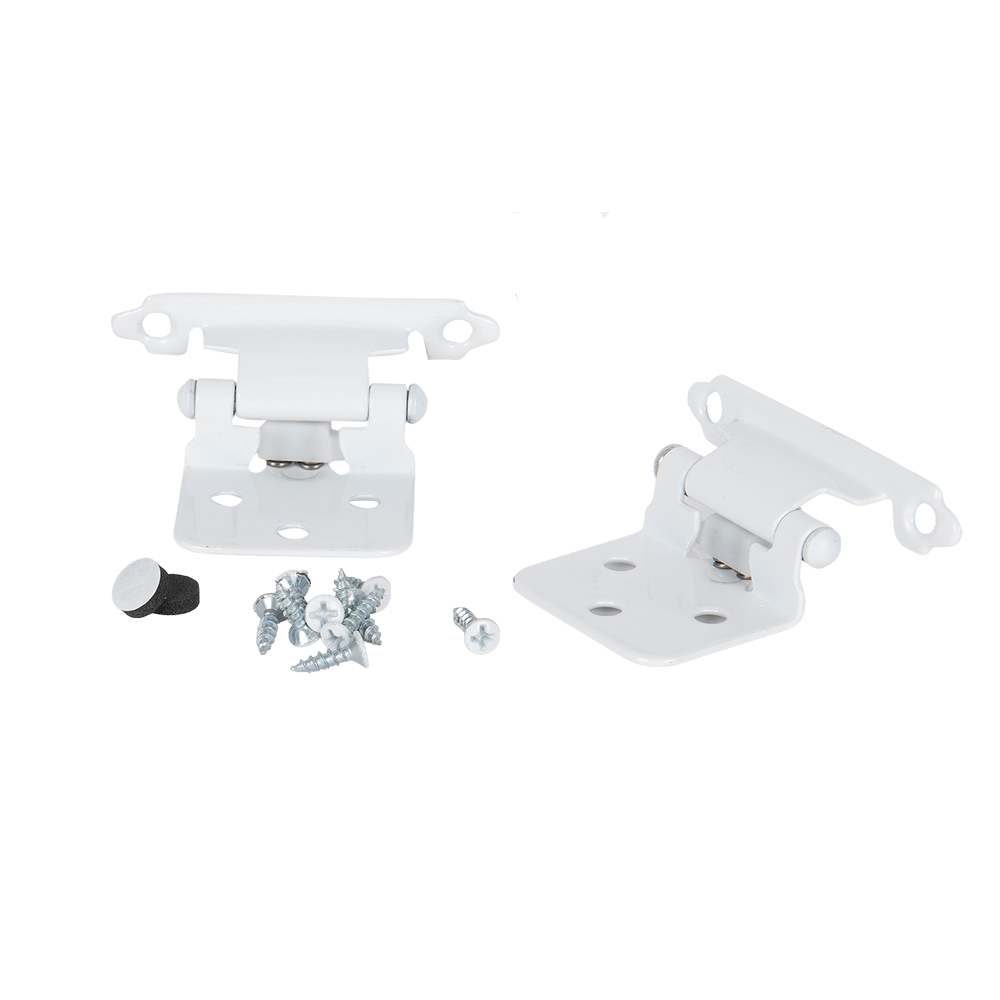 Charnières de surface à fermeture automatique blanches Pqt/2