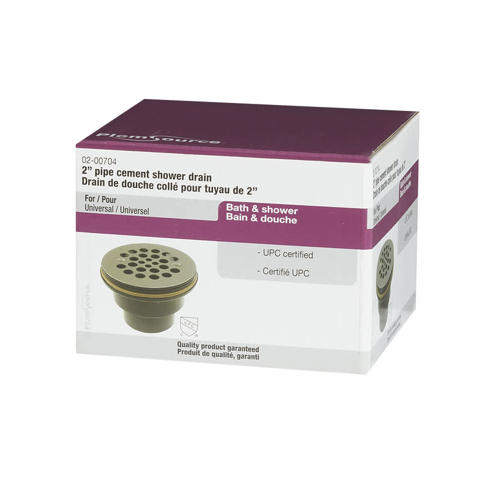 Drain de douche collé 2&nbsp;po