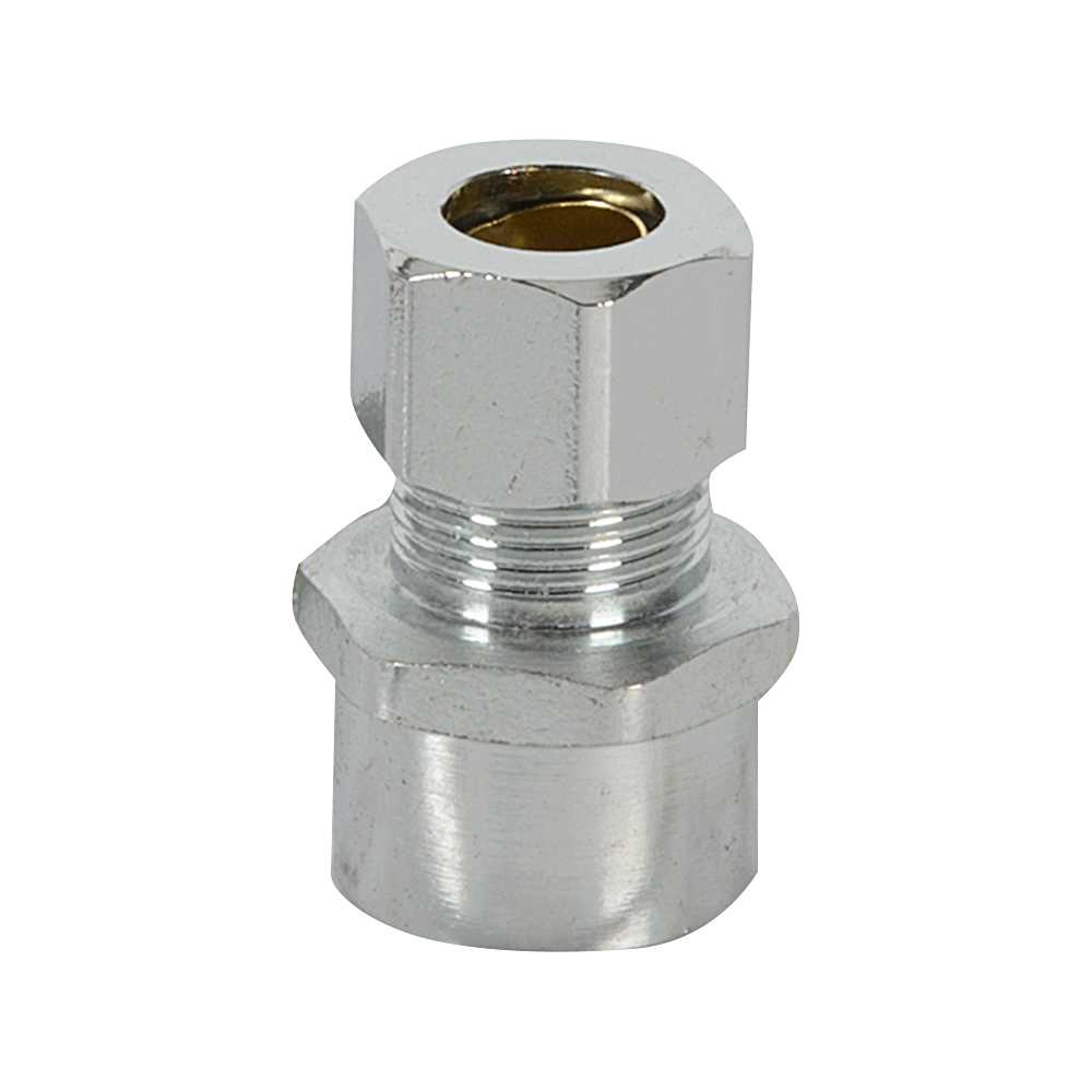 Straight Brass Coupling 1/2 in. welded x 3/8 in. comp