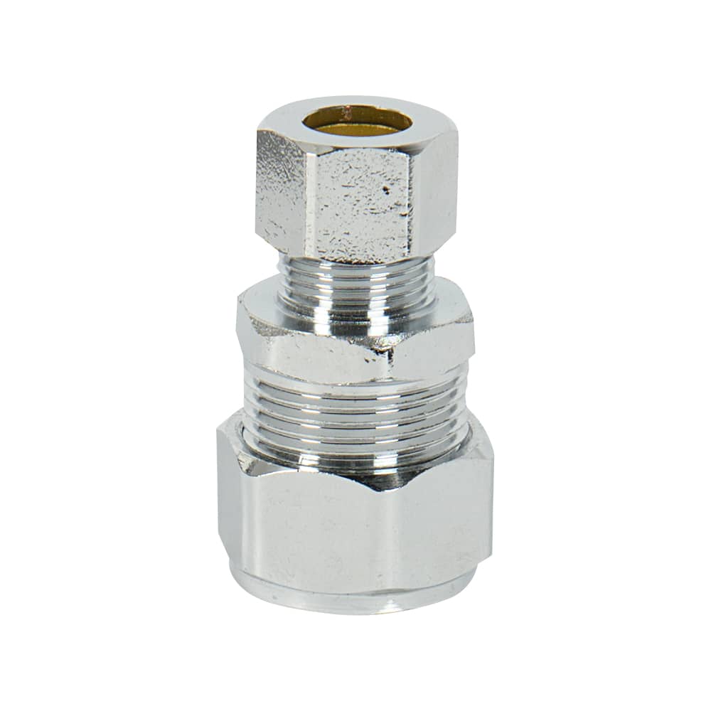 Straight Brass Coupling , 1/2 in. comp x 3/8 in. comp
