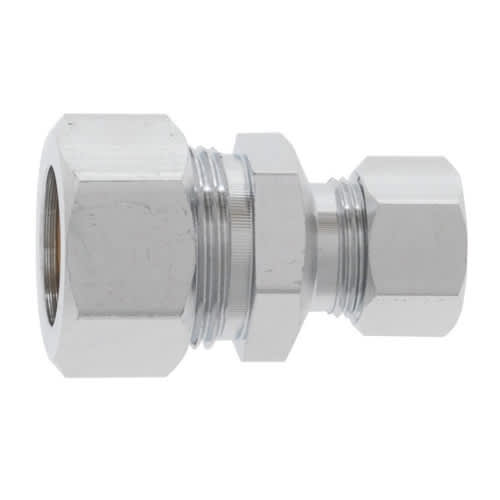Straight Brass Coupling , 1/2 in. comp x 3/8 in. comp