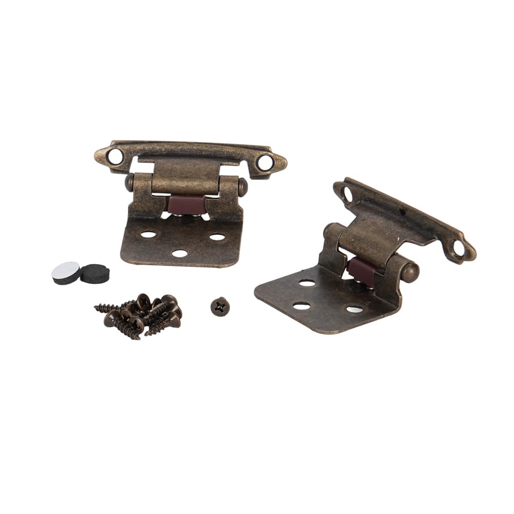 Charnières de surface à fermeture automatique laiton antique Pqt/2