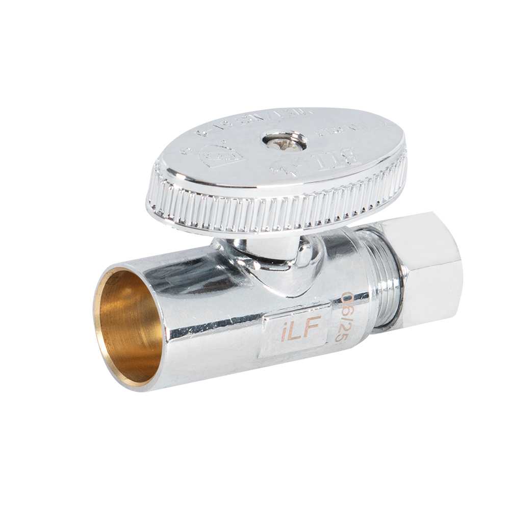 Robinet à souder droit 1/2 po x 3/8 compression