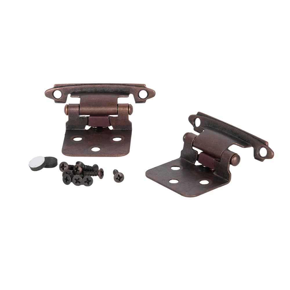 Charnières de surface à fermeture automatique cuivre antique Pqt/2