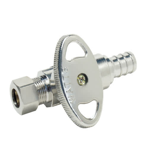 Robinet droit PEX 1/2 po x 3/8 po compression