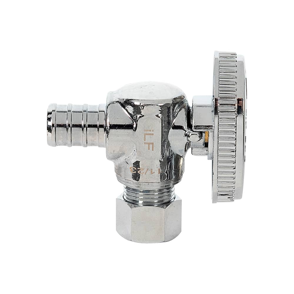 Robinet coudé PEX 1/2 po x 3/8 po compression