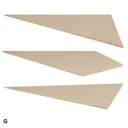 Marches d'angle en particules de bois 42&nbsp;po G/D