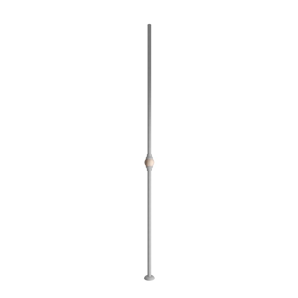 Round Stainless Steel Spheria Stair Baluster 1 Oak Sphere 41 in