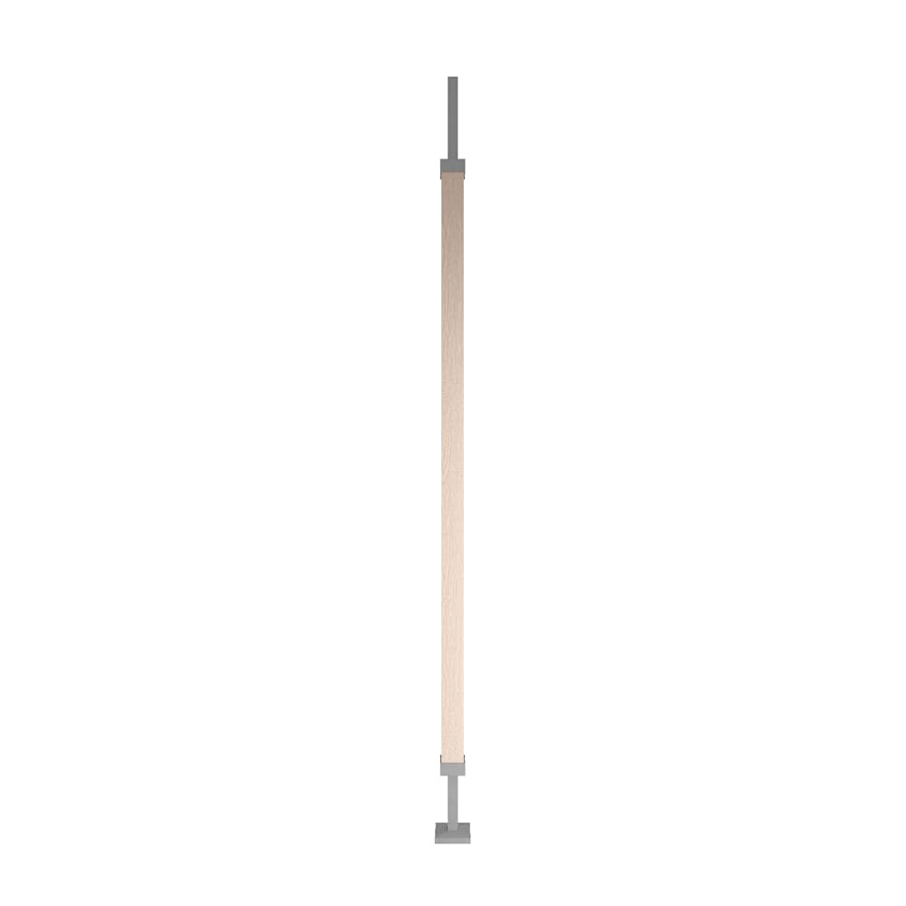 Square Stainless Steel Note Stair Baluster Maple 36 in