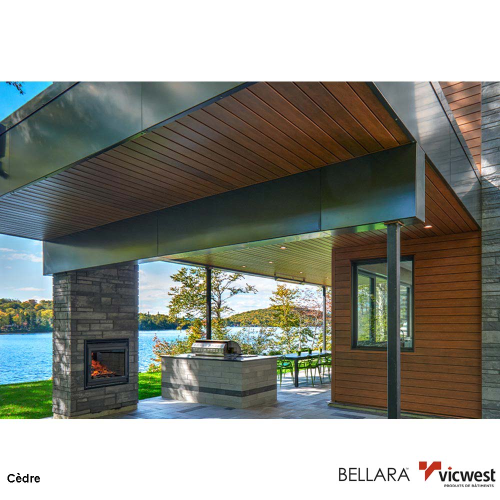Revêtement en acier Bellara Fini&nbsp;grain&nbsp;de&nbsp;bois&nbsp;5&nbsp;1/4&nbsp;po cèdre