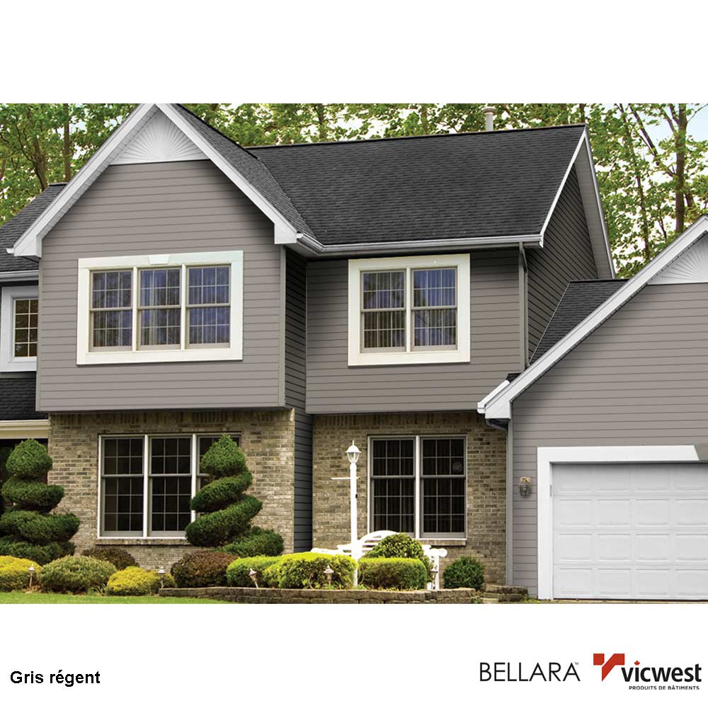 Revêtement en acier Bellara Fini&nbsp;contemporain&nbsp;5&nbsp;1/4&nbsp;po gris régent