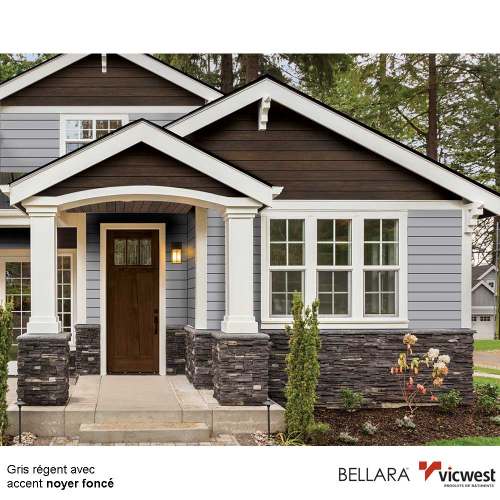 Revêtement en acier Bellara Fini&nbsp;contemporain&nbsp;5&nbsp;1/4&nbsp;po gris régent