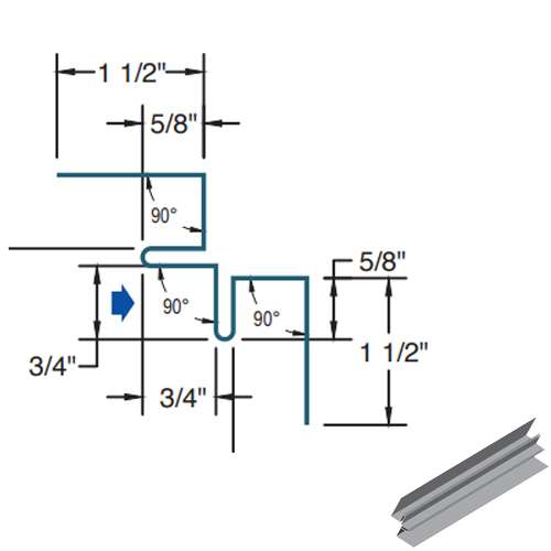 Coin intérieur pour revêtement en acier Bellara 10&nbsp;pi blanc cambridge