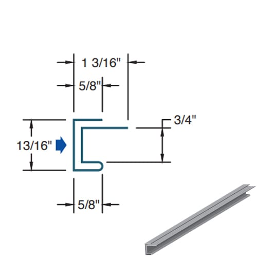 Moulure en J pour revêtement en acier Bellara 10&nbsp;pi gris pierre