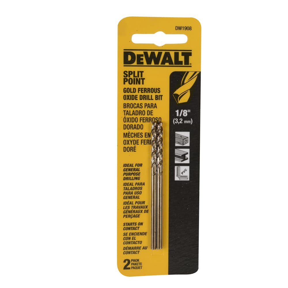 DEWALT Split Point Drill Bits 1/8 in. Pkg/2