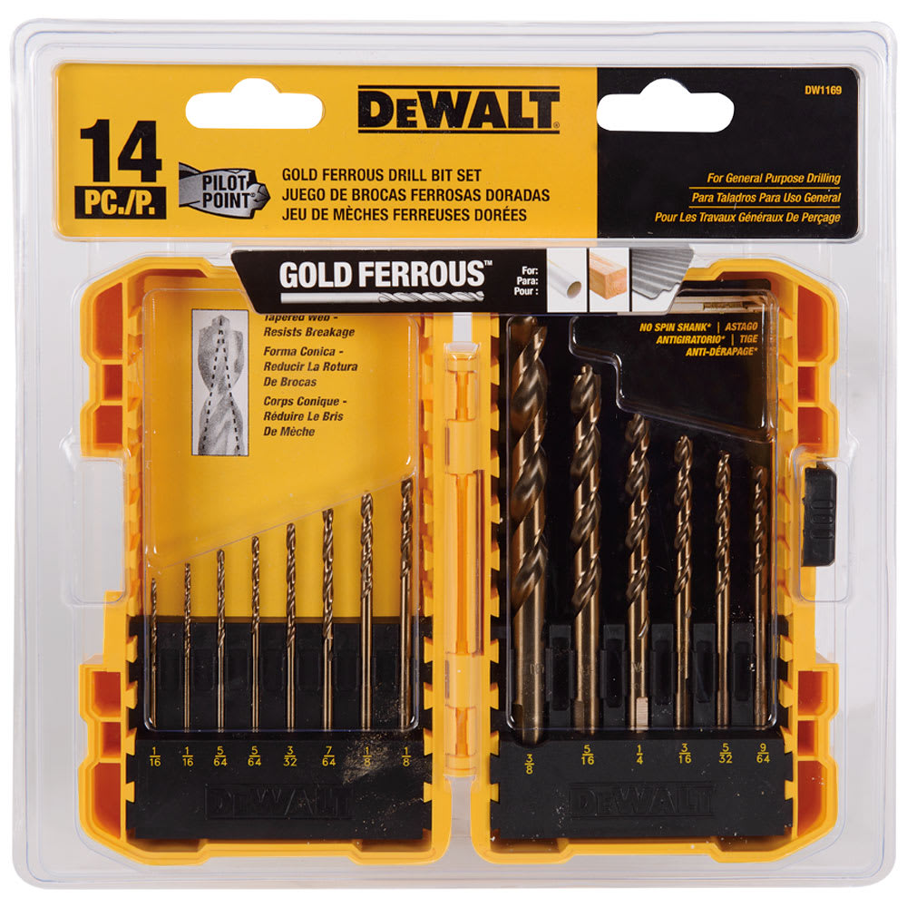 Ensemble de 14 mèches Pilot Point DEWALT