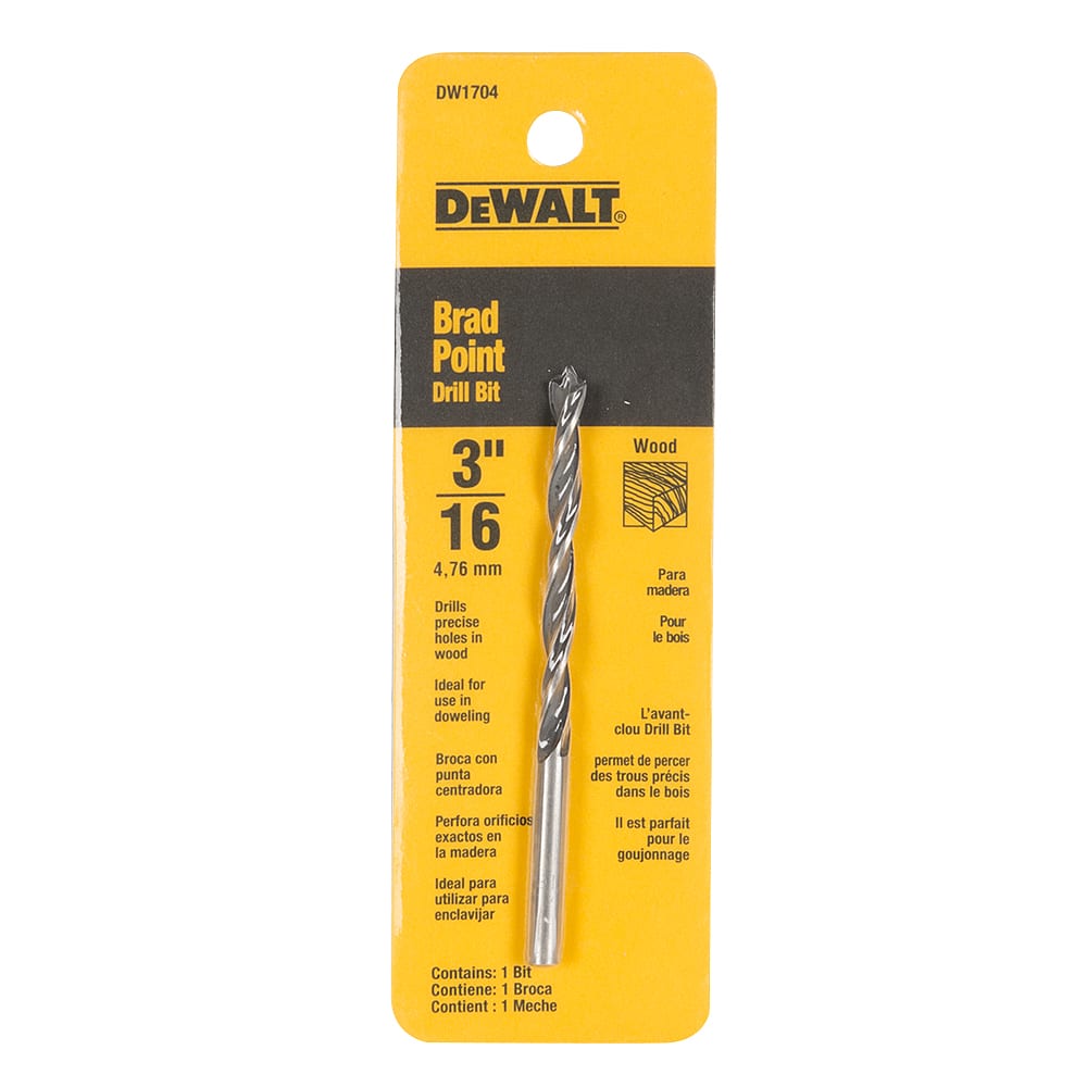 Mèche à bois de précision 3/16 po DEWALT
