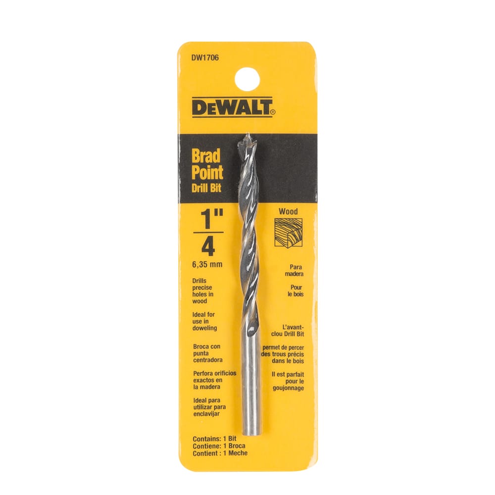 Mèche à bois de précision 1/4 po DEWALT
