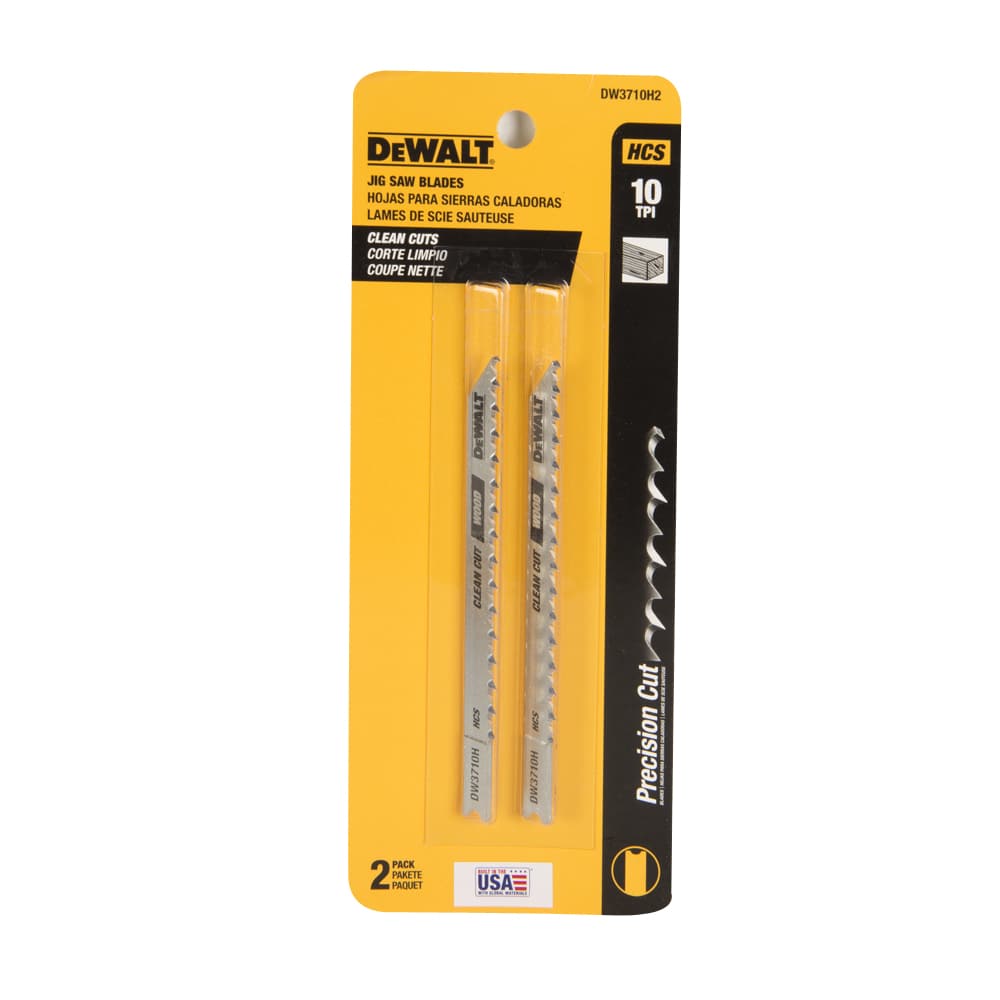 DEWALT Wood Clean Cuts Jig Saw Blades 4 in. (10 TPI) Pkg/2