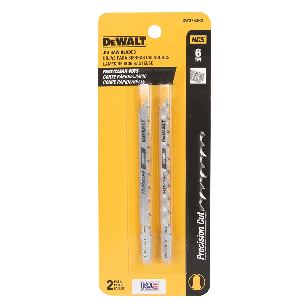 Lames de scie sauteuse 4 po / 6 dents Pqt/2