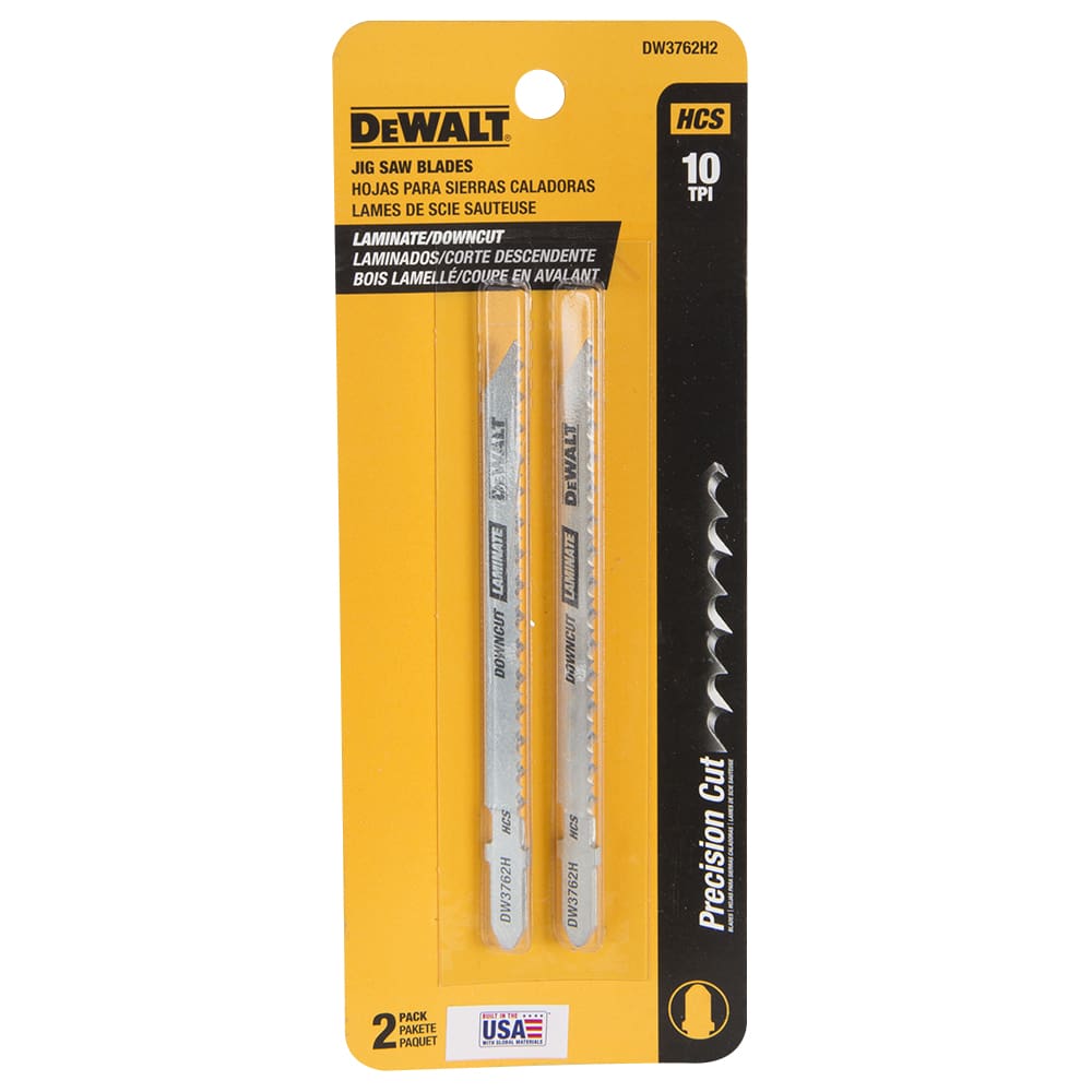 Lames de scie sauteuse 4 po / 10 dents inversées Pqt/2 DEWALT