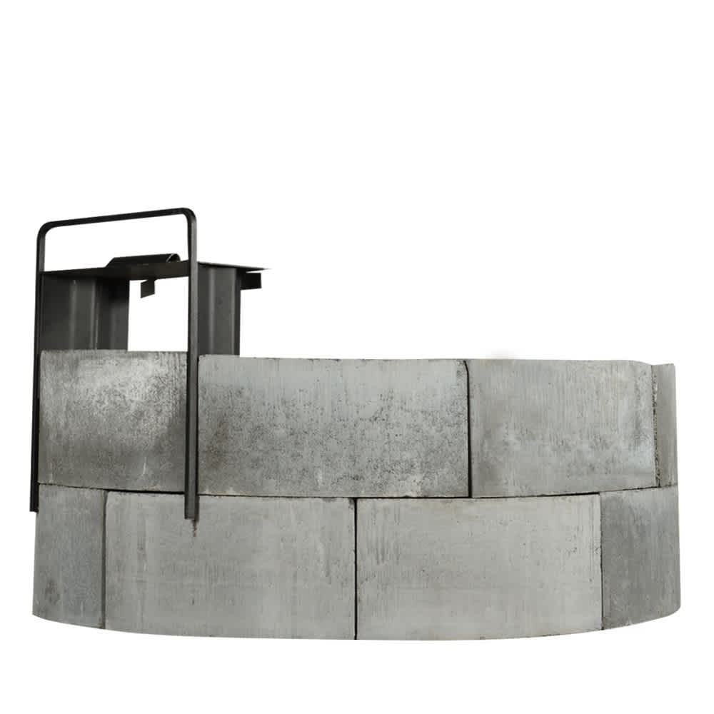 Pare-étincelles pour foyer en blocs de béton