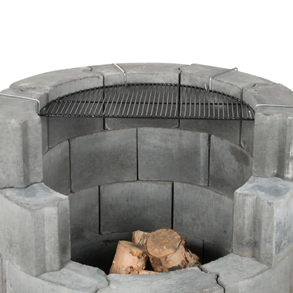 Concrete Block Fireplace Cooking Grid