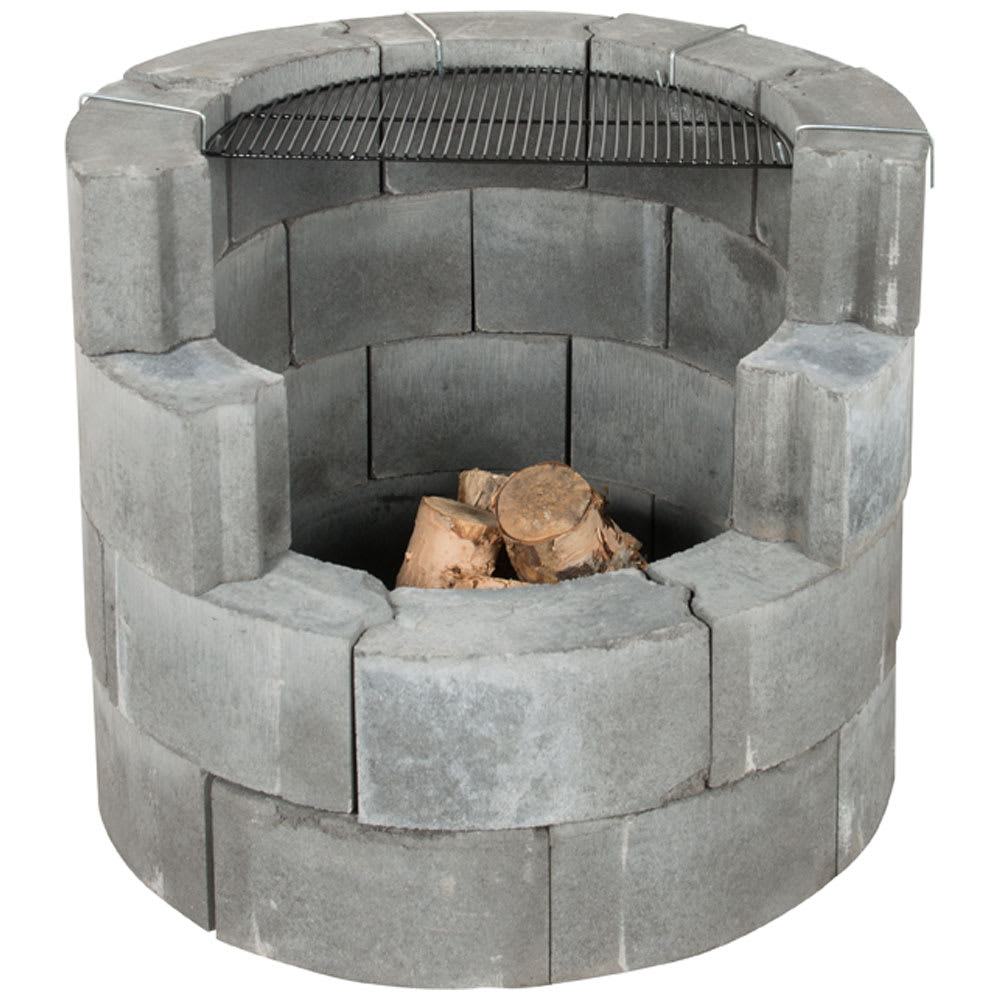 Concrete Block Fireplace Cooking Grid