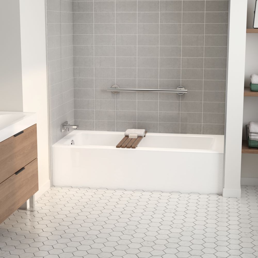 TASSILI Bristol Alcove Bathtub Left-Hand Drain 60 in. x 30 in.