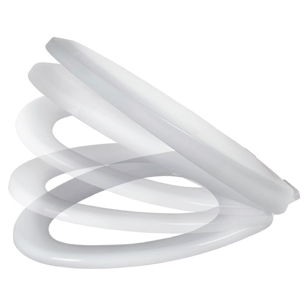 Siège de toilette allongé en plastique à fermeture lente TASSILI