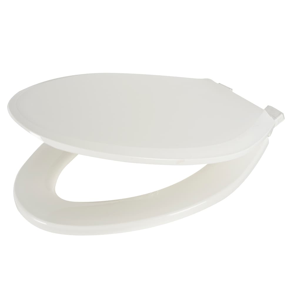 Siège de toilette allongé en plastique à fermeture lente