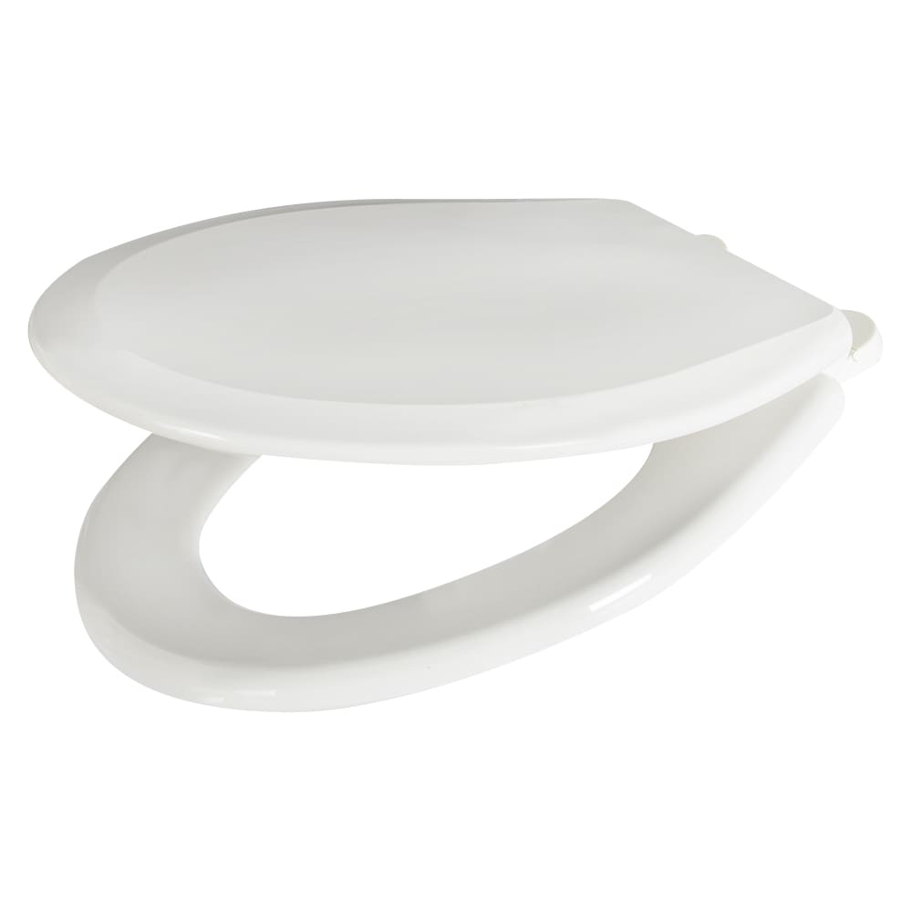 Siège de toilette rond en bois à fermeture lente