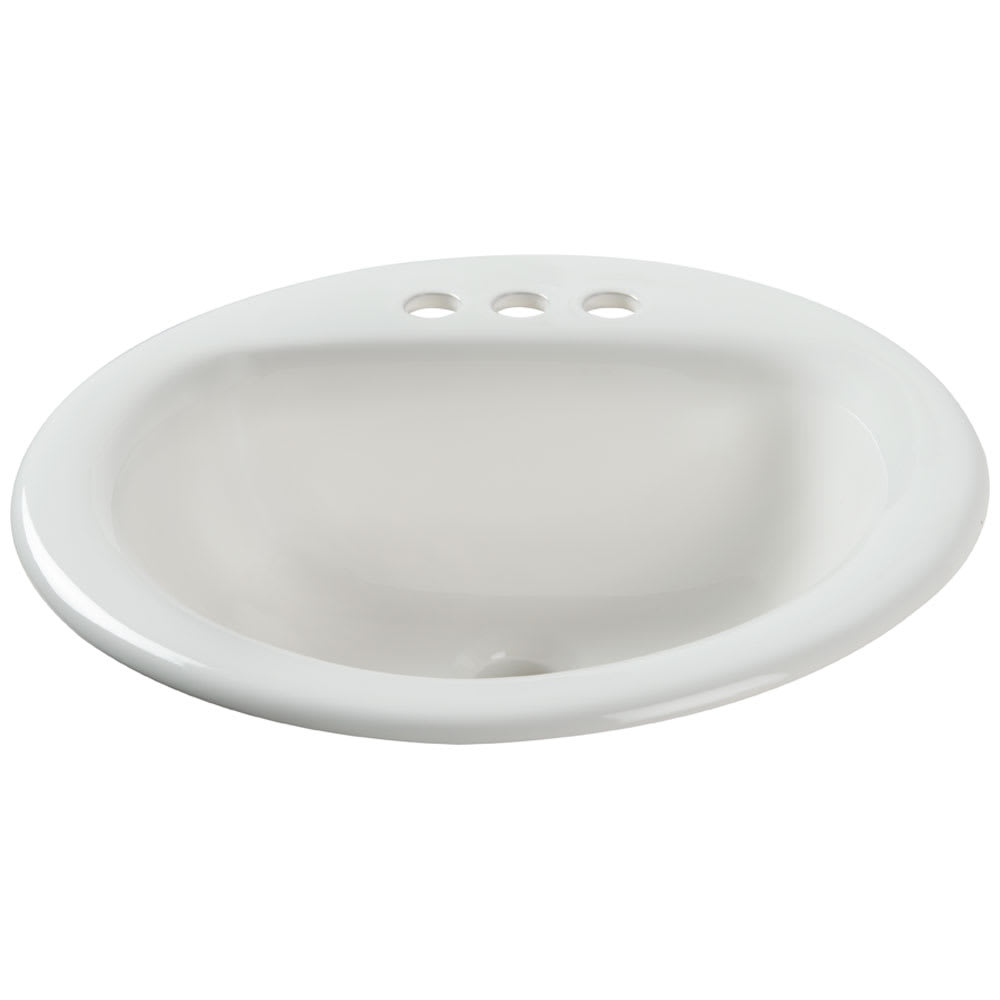 Zara Round Porcelain Wash Basin White 19 in.