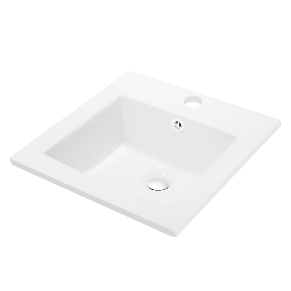 Lavabo carré en porcelaine blanche Ilda 16 5/16&nbsp;po&nbsp;x&nbsp;16 5/16&nbsp;po TASSILI SUPRA